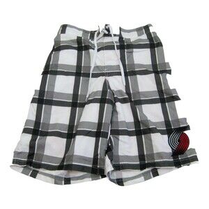 Portland TRAIL BLAZERS Men's (Size Medium) Gray Board Shorts NBA Surf Swim Suit